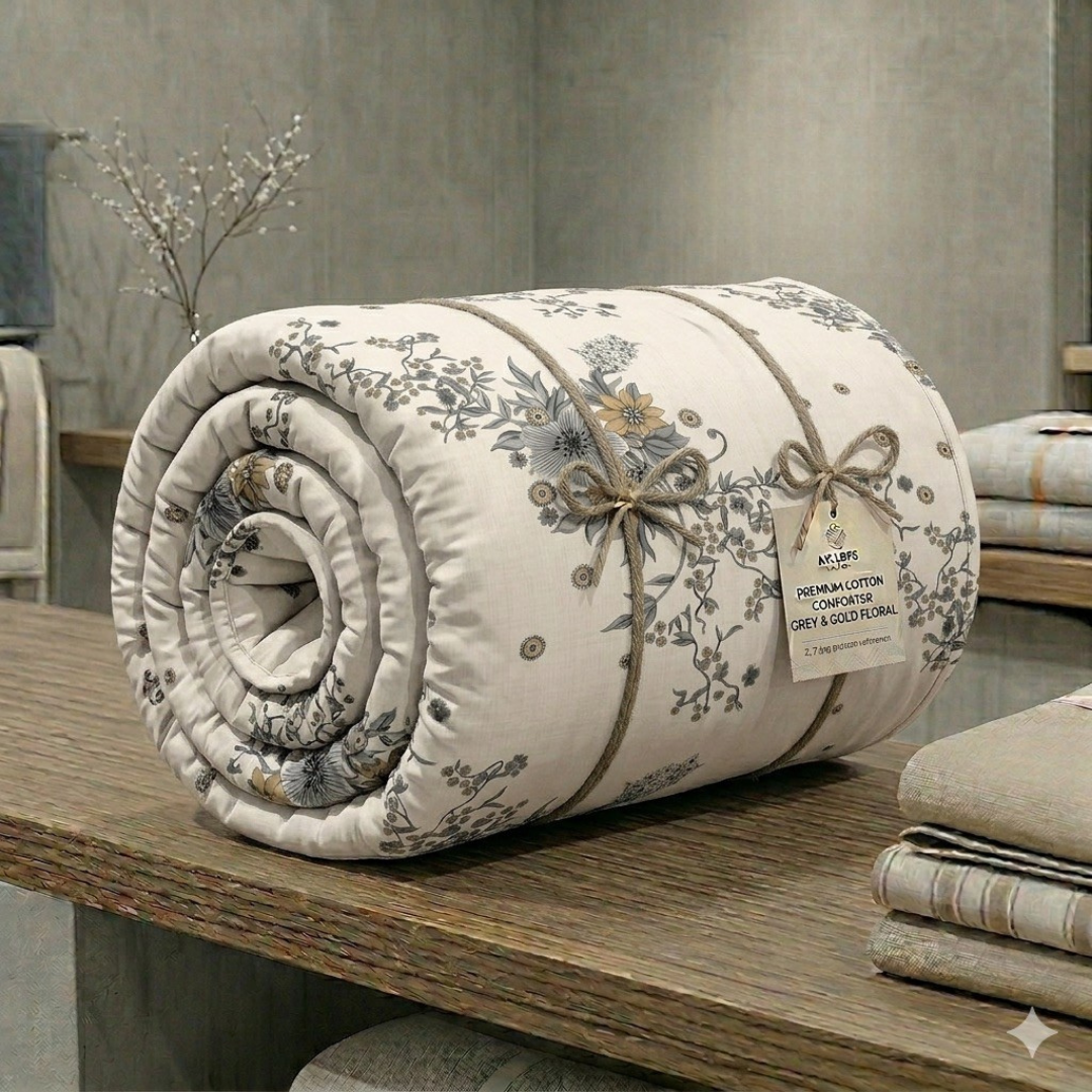 Vivora Reversible Comforter - Minimal white