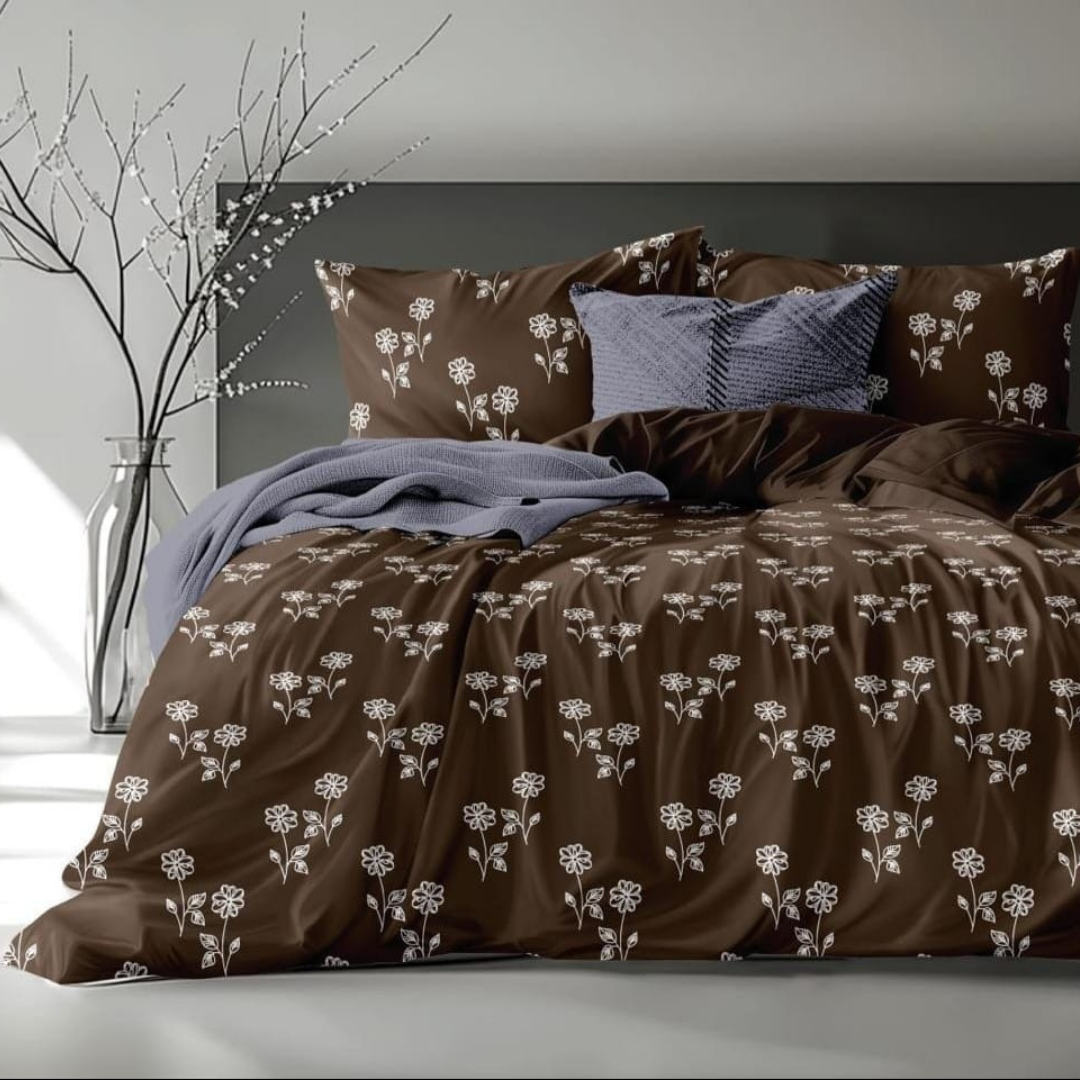 Vivora Reversible Comforter - Brown petals