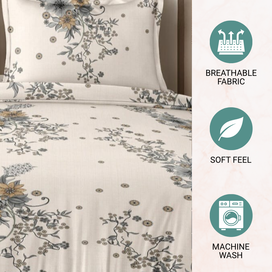 Vivora Reversible Comforter - Minimal white