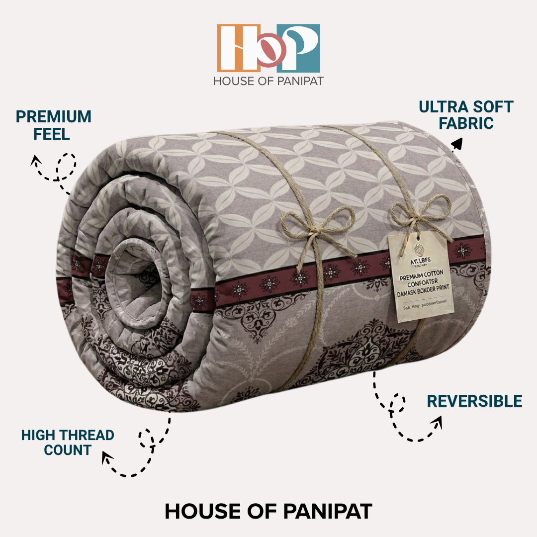 Vivora Reversible Comforter - Brown mix